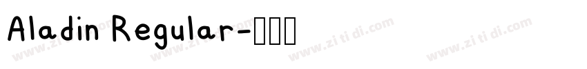 Aladin Regular字体转换
